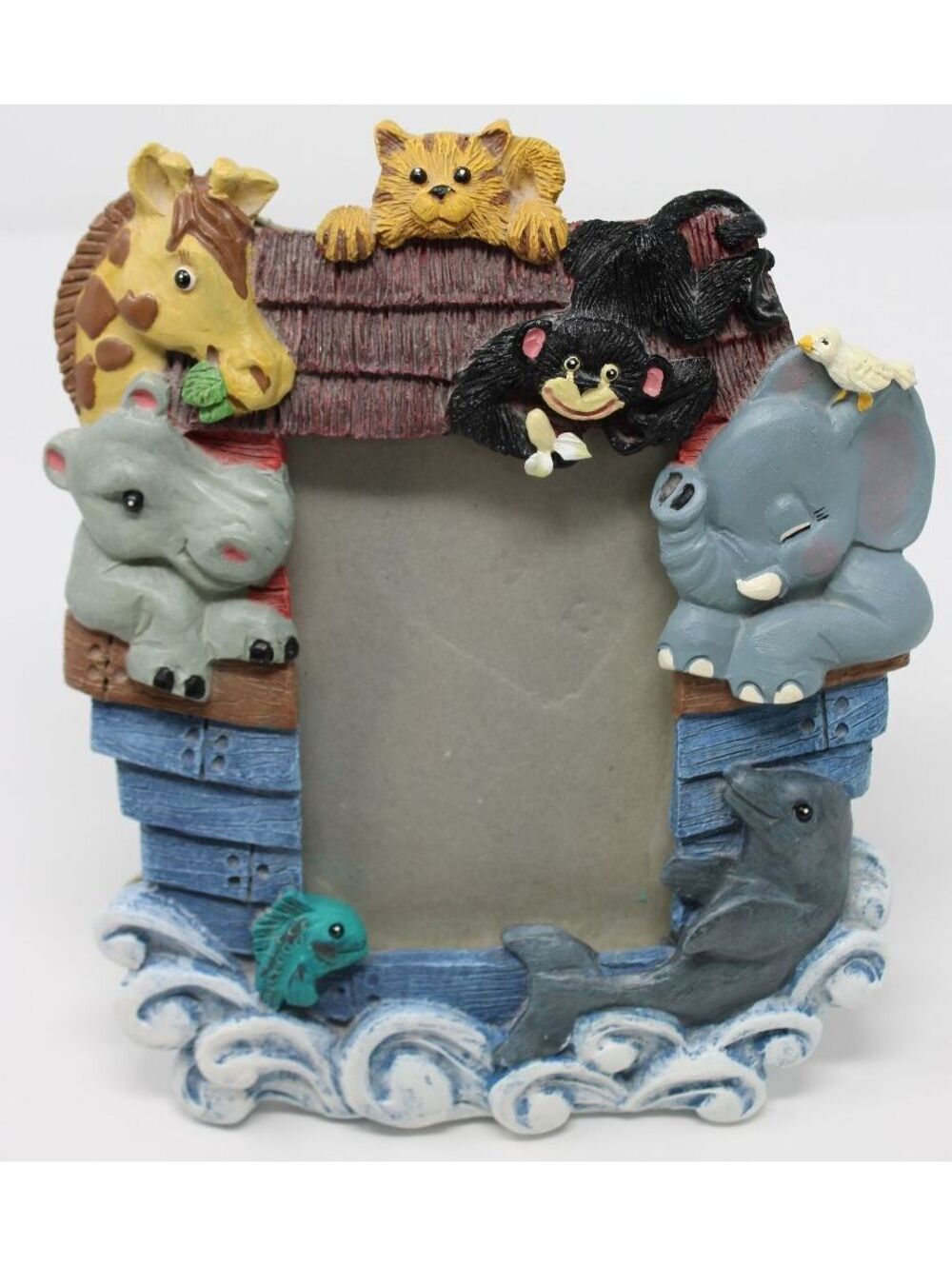 Vintage 1995 Figi Graphics Noah's Ark Picture Frame 3.5" x 5" Resin Nursery
